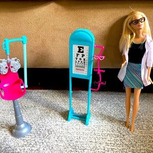Barbie eye doctor set